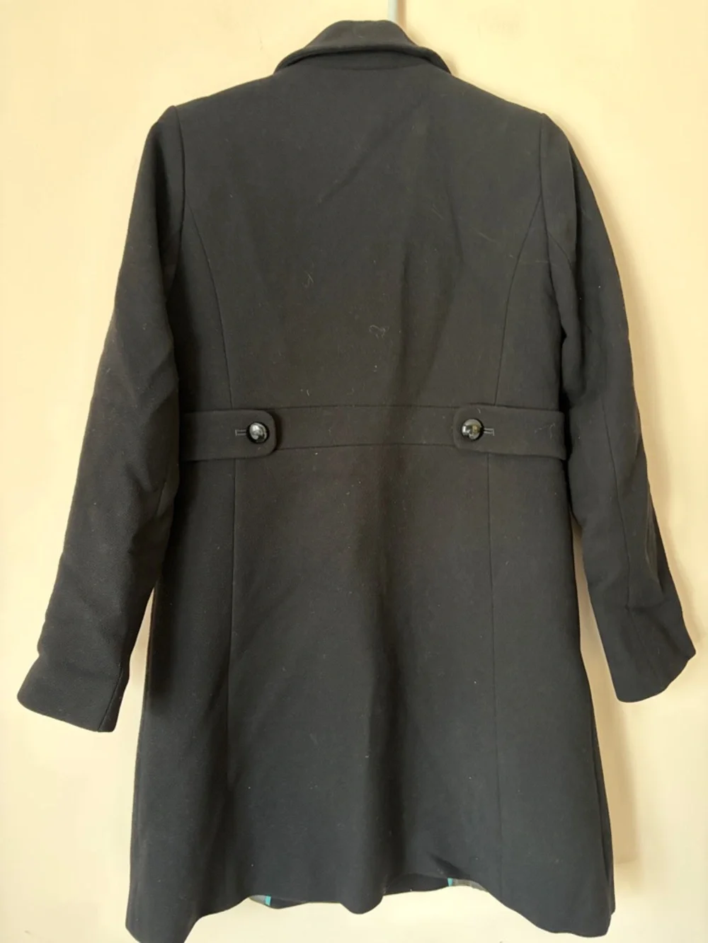 J. Crew Black stadium cloth Wool-Blend Double-Button Pea Coat - Picture 4 of 5